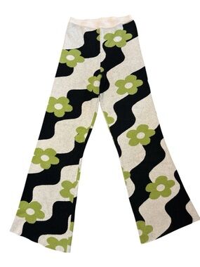 Bailey Rose 🌸 FLOWER POWER 🌸 Retro Floral Flare Pants Women’s Size Small